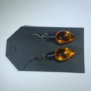 Light Bulb Yellow New Handmade Earrings